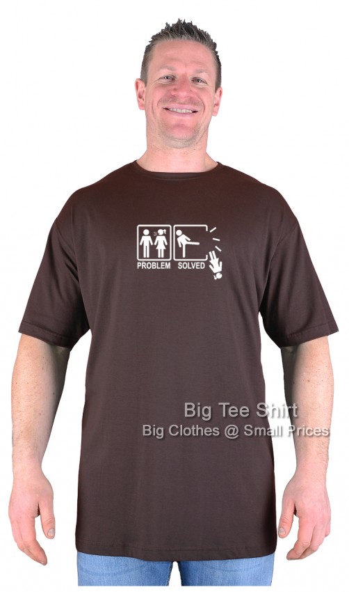 Chocolate Brown Big Tee Shirt Solving Problems T-Shirt