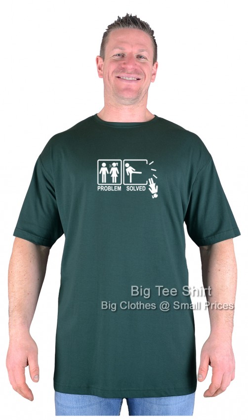 Bottle Green Big Tee Shirt Solving Problems T-Shirt