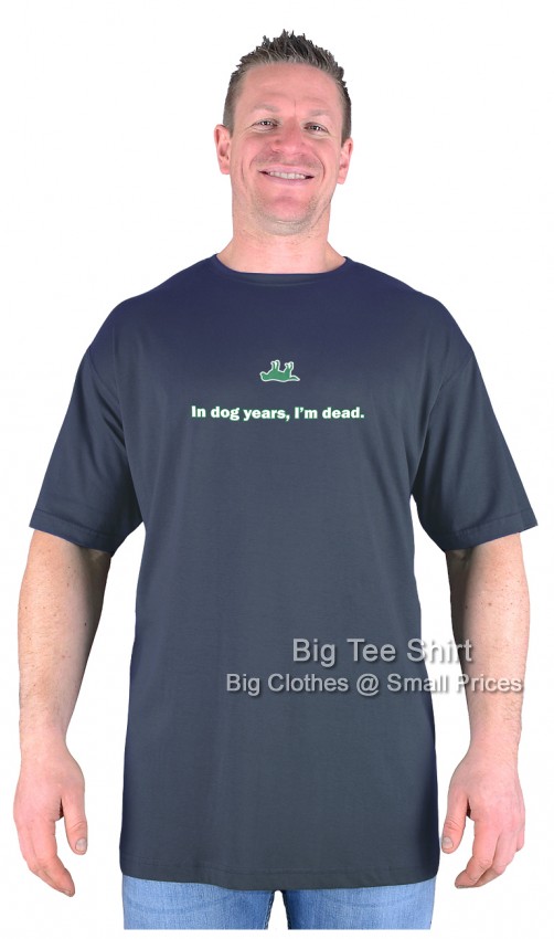 Charcoal Grey Big Tee Shirt Dogs Life T-Shirt 