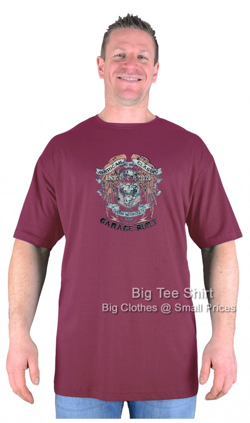 Wine Red Big Tee Shirt American Classic T-Shirt