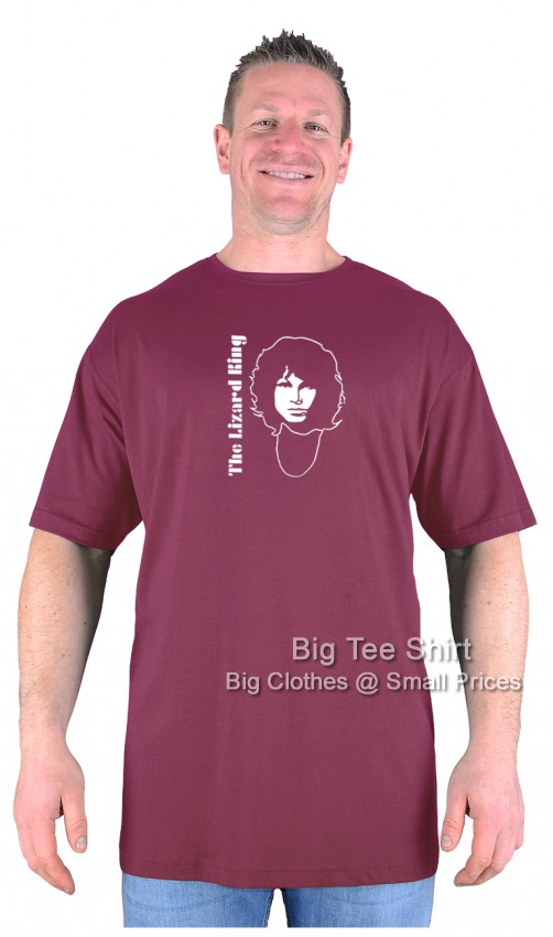 Wine Red Big Tee Shirt Jim Morrison T-Shirt