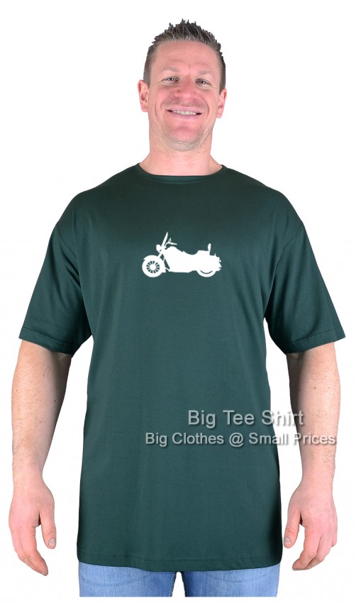 Bottle Green Big Tee Shirt Easy Rider Biker T-Shirt