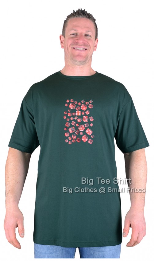 Bottle Green Big Tee Shirt Dicing With Death T-Shirt