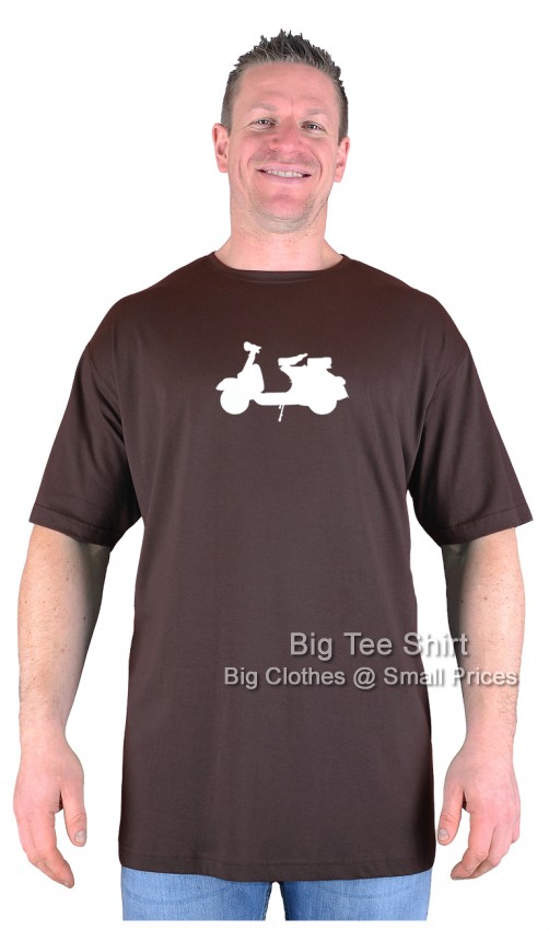 Chocolate Brown Big Tee Shirt Scooter T-Shirt 
