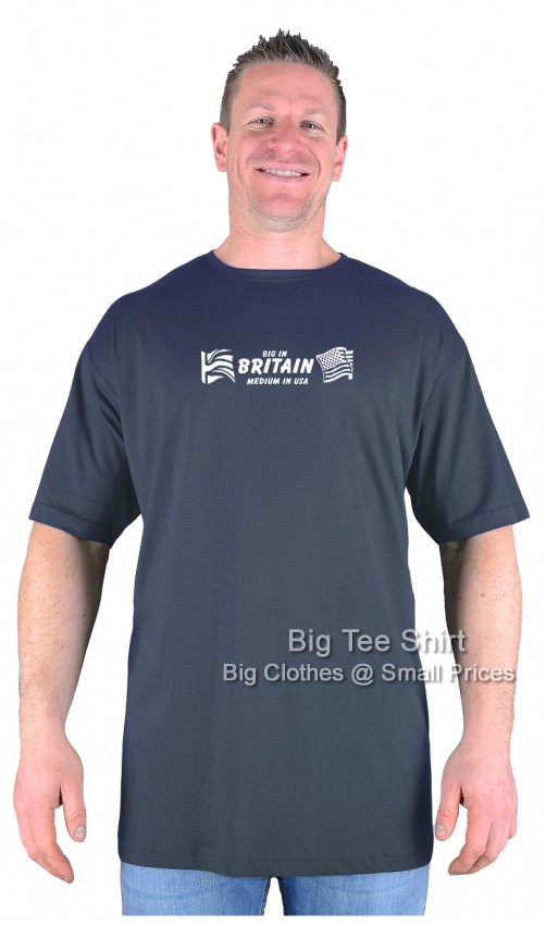 Charcoal Grey Big Tee Shirt Big in Britain T-Shirt