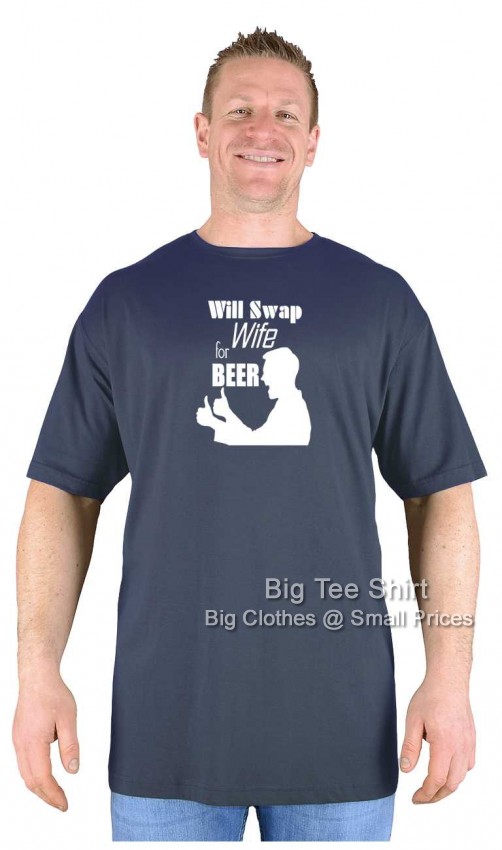 Charcoal Grey Big Tee Shirt Beer Swap T-Shirt
