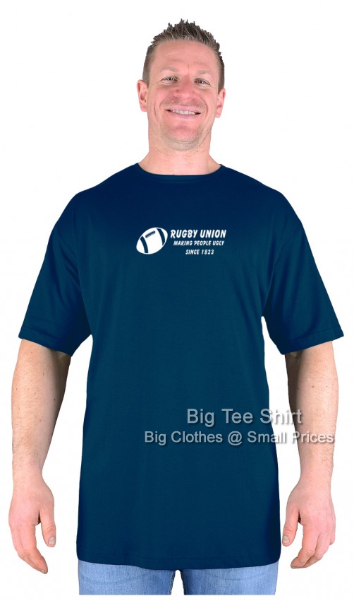 Navy Blue Big Tee Shirt Ugly Rugby T-Shirt
