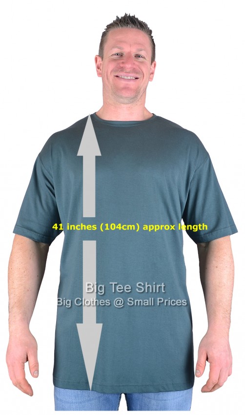 Green Big Tee Shirt Long Tall T Shirt/Nightshirt