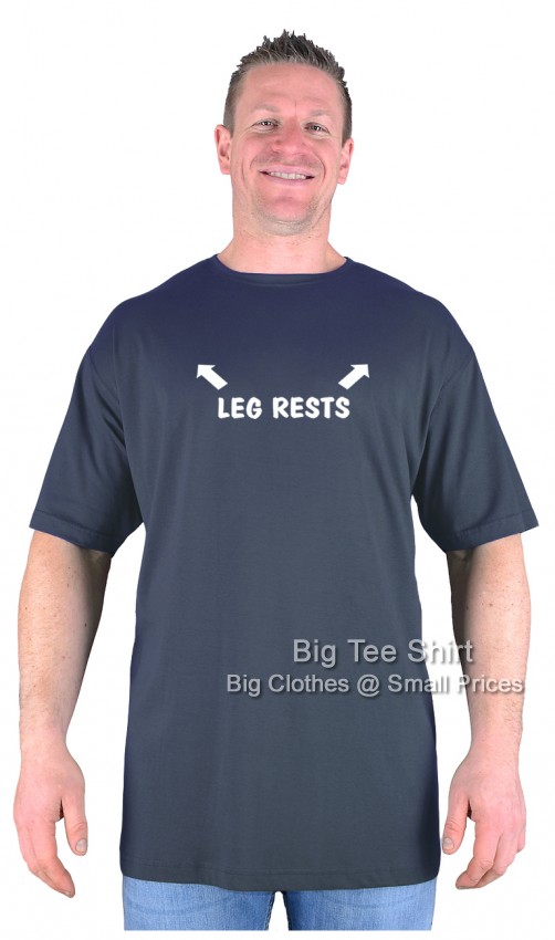 Charcoal Grey Big Tee Shirt Leg Rests T-Shirt