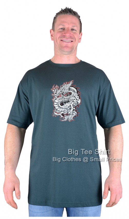 Green Big Tee Shirt Scary Serpent T-Shirt