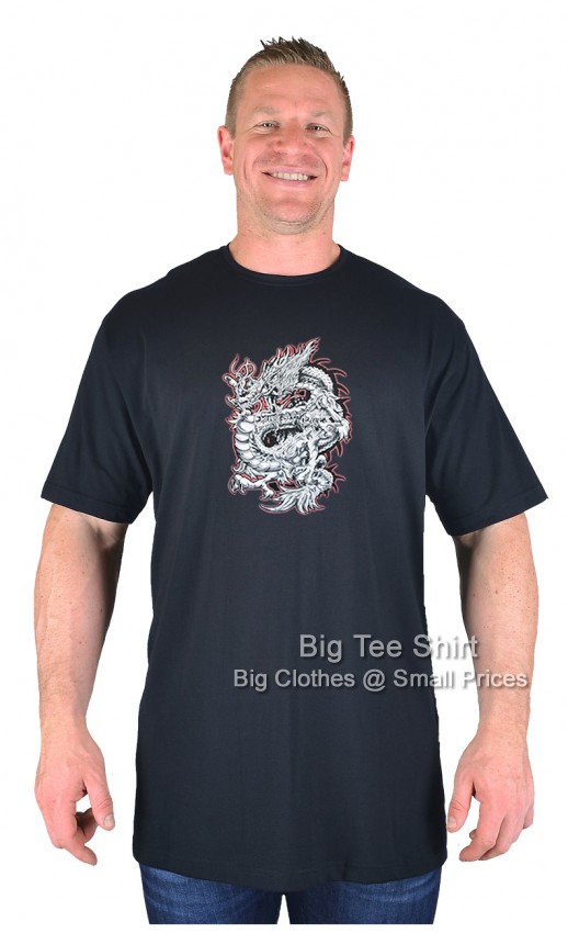 Black Big Tee Shirt Scary Serpent T-Shirt