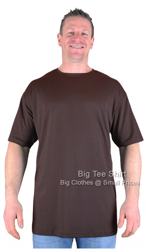 Chocolate Brown Big Tee Shirt Big Guy 9XL T-Shirts