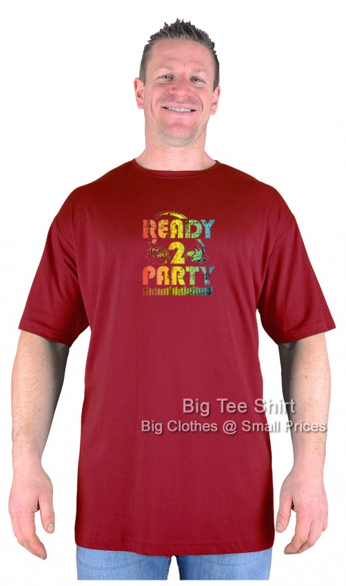 Burgundy Red Big Tee Shirt Party Phones T-Shirt