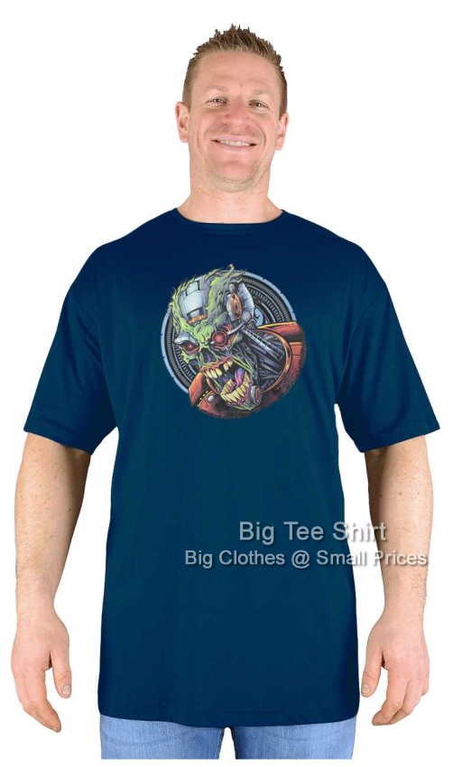 Navy Blue Big Tee Shirt Skullinator T-Shirt