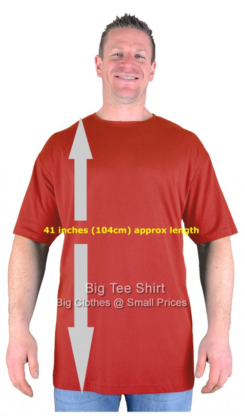 Terracota Big Tee Shirt Long Tall T Shirt/Nightshirt