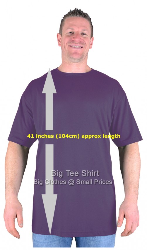Purple Big Tee Shirt Long Tall T Shirt/Nightshirt