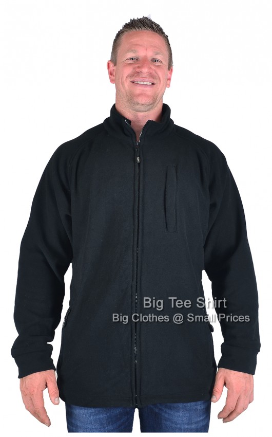 Black Kam Axis Zip Up Fleece Jacket - Sizes 2XL to 8XL