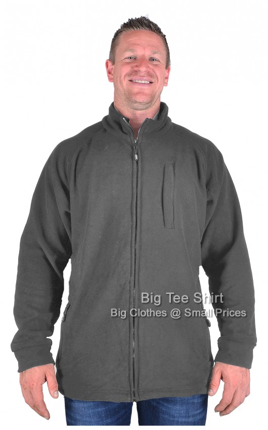Charcoal Grey Kam Axis Zip Up Fleece Jacket - Sizes 2XL to 8XL