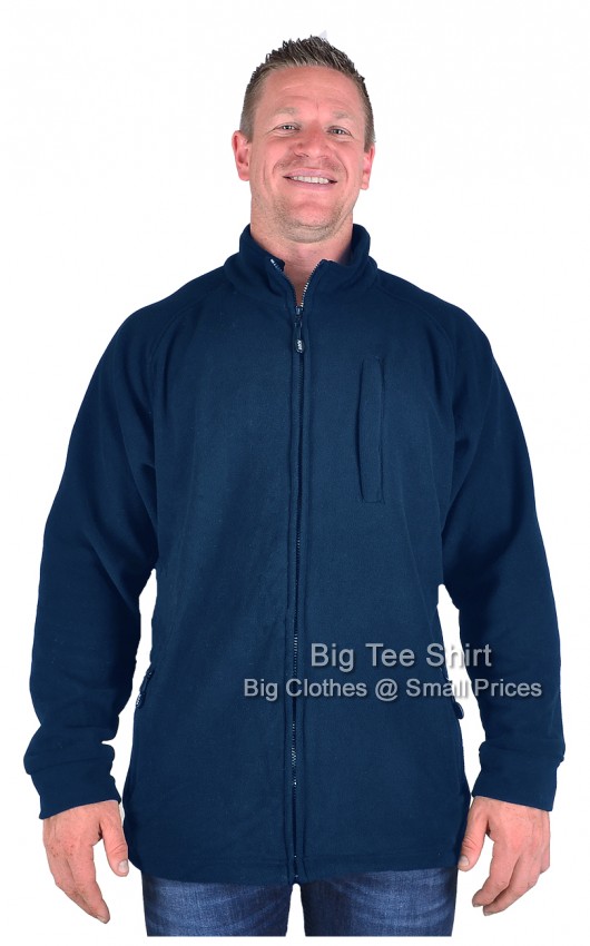 Navy Blue Kam Axis Zip Up Fleece Jacket - Sizes 2XL to 8XL