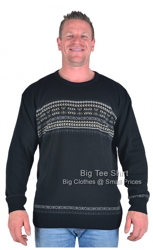 Black Invicta Lens Crew Neck Sweater Sizes 2XL 3XL 4XL 5XL - EOL