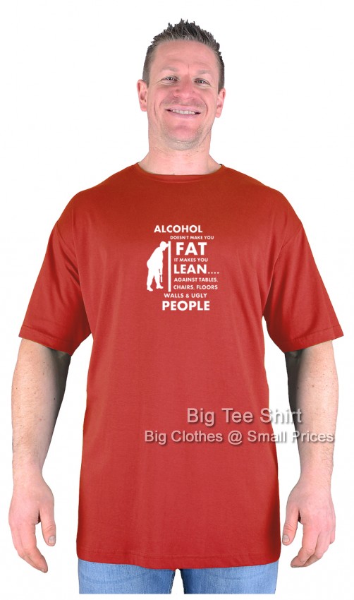 Terracotta Red Big Tee Shirt Lean Life T-Shirt 