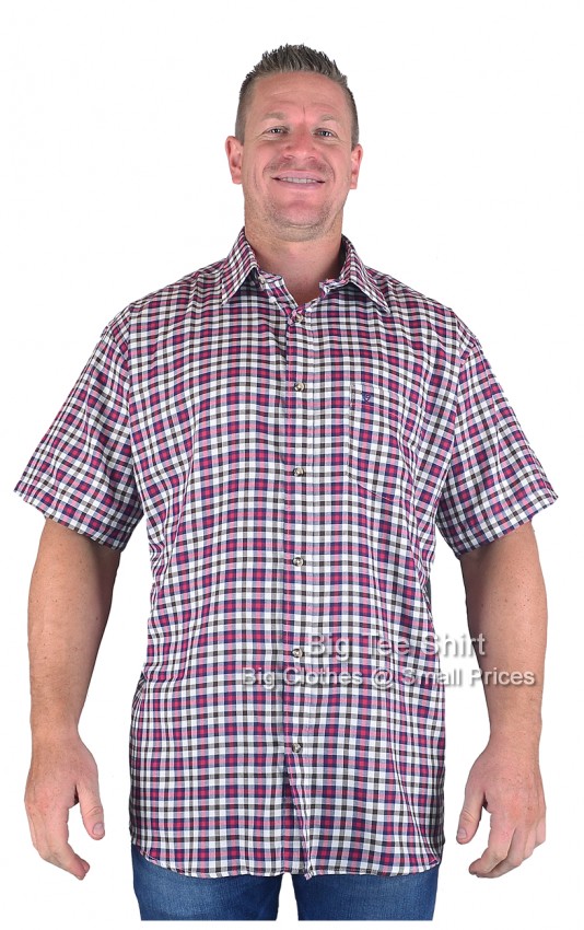 Red Cotton Valley Gerry Short Sleeve Shirt - Sizes 2XL to 8XL