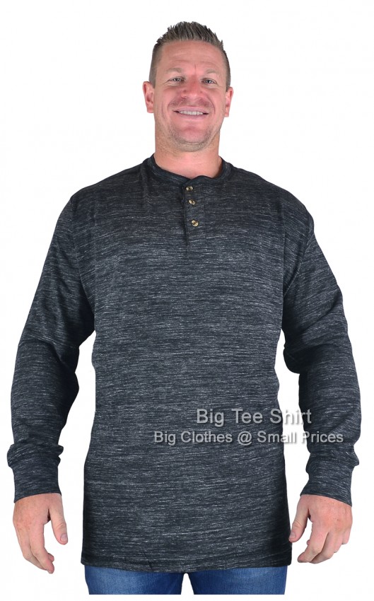Black Reno D555 Mack Long Sleeve Grandad Shirt 